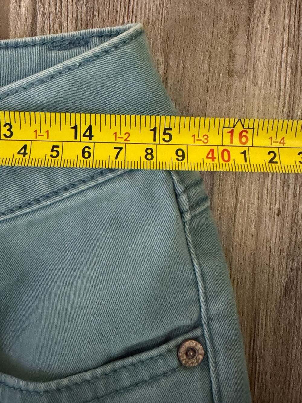 Cabi Jeans Skinny Teal Green Twill Pants Size 4 - Picture 3 of 8